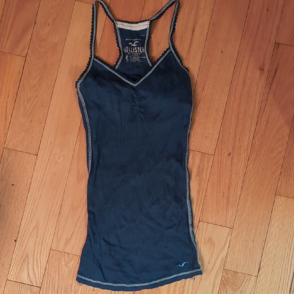 Hollister Women's Navy Racerback Tank Camisole